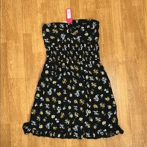 Floral Black Kids Dress